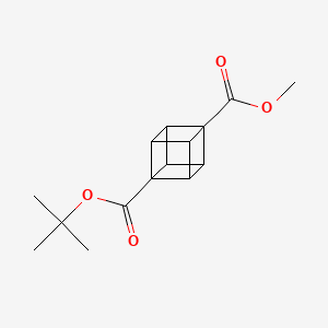 molecular formula C15H18O4 B8243299 1-(tert-Butyl) 4-methyl cubane-1,4-dicarboxylate 