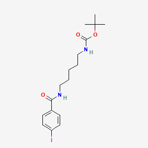 molecular formula C17H25IN2O3 B8243742 tert-Butyl (5-(4-iodobenzamido)pentyl)carbamate 