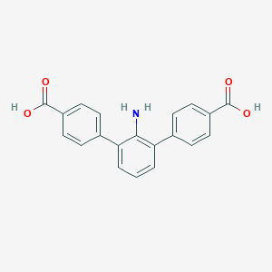 molecular formula C20H15NO4 B8243934 4-[2-amino-3-(4-carboxyphenyl)phenyl]benzoic acid 