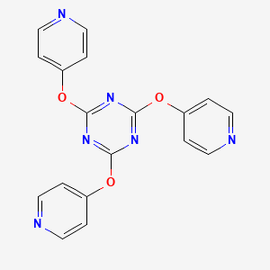 molecular formula C18H12N6O3 B8243940 2,4,6-Tris(pyridin-4-yloxy)-1,3,5-triazine 