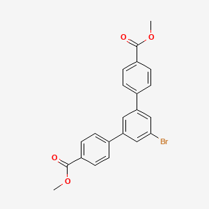 molecular formula C22H17BrO4 B8244008 methyl 4-[3-bromo-5-(4-methoxycarbonylphenyl)phenyl]benzoate 