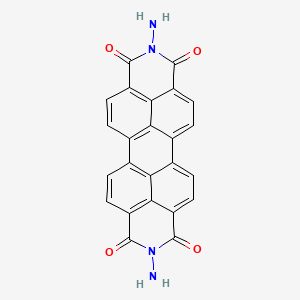 molecular formula C24H12N4O4 B8244100 7,18-diamino-7,18-diazaheptacyclo[14.6.2.22,5.03,12.04,9.013,23.020,24]hexacosa-1(23),2,4,9,11,13,15,20(24),21,25-decaene-6,8,17,19-tetrone 