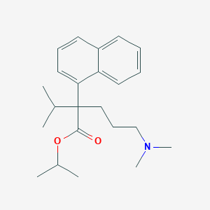 molecular formula C23H33NO2 B082448 Propan-2-yl 5-(dimethylamino)-2-naphthalen-1-yl-2-propan-2-ylpentanoate CAS No. 13349-34-3