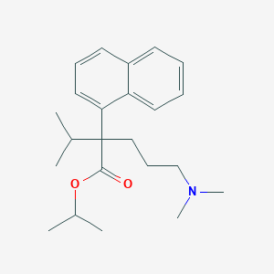 molecular formula C23H33NO2 B082448 alpha-(3-(Dimethylamino)propyl)-alpha-isopropyl-1-naphthaleneacetic acid isopropyl ester CAS No. 13349-34-3