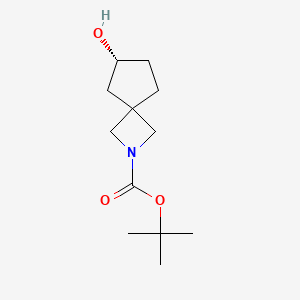 molecular formula C12H21NO3 B8244853 tert-butyl (6R)-6-hydroxy-2-azaspiro[3.4]octane-2-carboxylate 