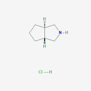 molecular formula C7H14ClN B8244893 trans-1,2,3,3a,4,5,6,6a-Octahydrocyclopenta[c]pyrrole;hydrochloride 