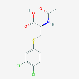molecular formula C11H11Cl2NO3S B082450 L-Cysteine,N-acetyl-S-(3,4-dichlorophenyl)- CAS No. 13443-69-1
