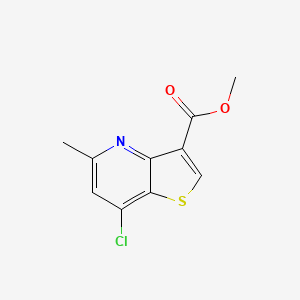molecular formula C10H8ClNO2S B8245069 Methyl 7-chloro-5-methylthieno[3,2-B]pyridine-3-carboxylate 