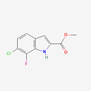 molecular formula C10H7ClFNO2 B8245173 methyl 6-chloro-7-fluoro-1H-indole-2-carboxylate 