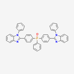 molecular formula C44H31N4OP B8245715 Phenylbis(4-(1-phenyl-1H-benzo[d]imidazol-2-yl)phenyl)phosphine oxide 