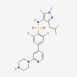 molecular formula C24H30Cl2N6O2S B8246011 Zelenirstat CAS No. 1215011-08-7
