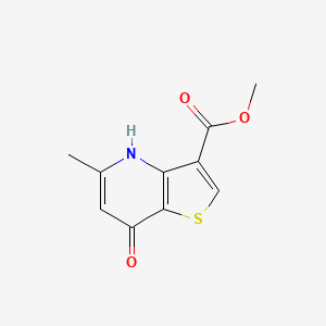molecular formula C10H9NO3S B8246017 Methyl 7-hydroxy-5-methylthieno[3,2-B]pyridine-3-carboxylate 