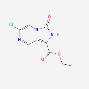 molecular formula C9H8ClN3O3 B8246067 Ethyl 6-chloro-3-oxo-2,3-dihydroimidazo[1,5-a]pyrazine-1-carboxylate 