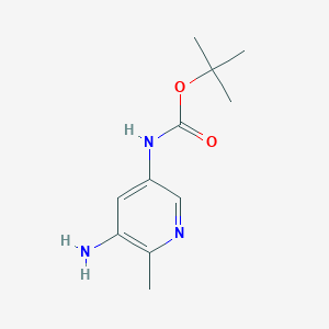 molecular formula C11H17N3O2 B8246072 Tert-butyl 5-amino-6-methylpyridin-3-ylcarbamate 