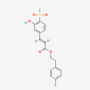 (E)-4-Fluorophenethyl 3-(3-hydroxy-4-(methylsulfonyl)phenyl)acrylate