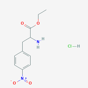 molecular formula C11H15ClN2O4 B8246148 Ethyl 2-amino-3-(4-nitrophenyl)propanoate hydrochloride 