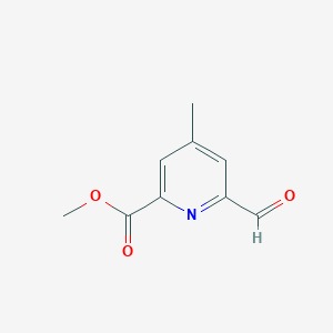 molecular formula C9H9NO3 B8246487 Methyl 6-formyl-4-methylpicolinate 