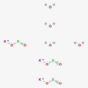 molecular formula B3H8K3O10 B8246546 tripotassium;oxido(oxo)borane;tetrahydrate 