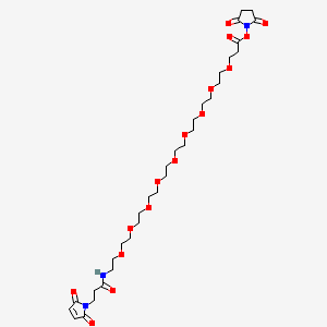 molecular formula C32H51N3O16 B8246654 Mal-amido-PEG9-NHS ester 