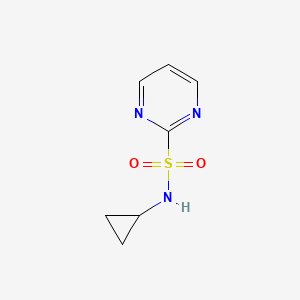 molecular formula C7H9N3O2S B8246689 N-cyclopropylpyrimidine-2-sulfonamide 