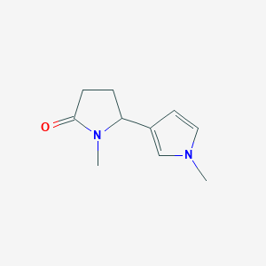 molecular formula C10H14N2O B082467 1-Methyl-5-(1-methylpyrrol-3-yl)pyrrolidin-2-one CAS No. 13950-23-7