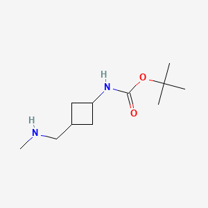 molecular formula C11H22N2O2 B8246719 tert-Butyl (3-((methylamino)methyl)cyclobutyl)carbamate 