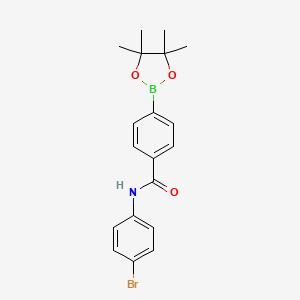 molecular formula C19H21BBrNO3 B8246815 N-(4-Bromophenyl)-4-(4,4,5,5-tetramethyl-1,3,2-dioxaborolan-2-yl)benzamide 