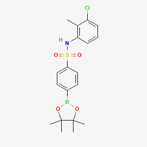 molecular formula C19H23BClNO4S B8246887 N-(3-Chloro-2-methylphenyl)-4-(4,4,5,5-tetramethyl-1,3,2-dioxaborolan-2-yl)benzenesulfonamide 