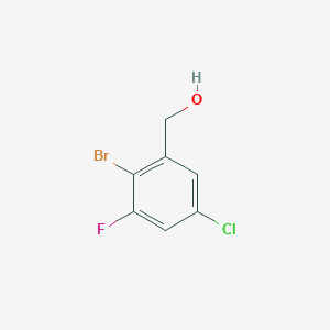 molecular formula C7H5BrClFO B8247275 2-Bromo-5-chloro-3-fluorobenzyl alcohol 