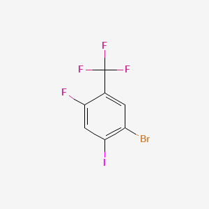 molecular formula C7H2BrF4I B8247290 5-Bromo-2-fluoro-4-iodobenzotrifluoride 