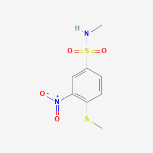 molecular formula C8H10N2O4S2 B8247620 N-methyl-4-(methylthio)-3-nitrobenzenesulfonamide 