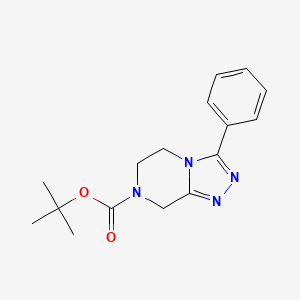 molecular formula C16H20N4O2 B8247661 tert-butyl 3-phenyl-6,8-dihydro-5H-[1,2,4]triazolo[4,3-a]pyrazine-7-carboxylate 