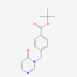 molecular formula C16H18N2O3 B8247712 Tert-butyl 4-[(6-oxopyrimidin-1-yl)methyl]benzoate 