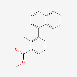 molecular formula C19H16O2 B8247738 Methyl 2-methyl-3-naphthalen-1-ylbenzoate 