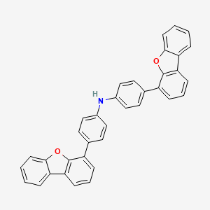 molecular formula C36H23NO2 B8247841 bis(4-(dibenzo[b,d]furan-4-yl)phenyl)amine 