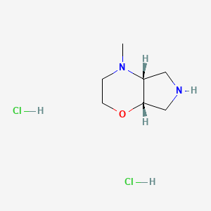 molecular formula C7H16Cl2N2O B8248210 cis-4-methyl-3,4a,5,6,7,7a-hexahydro-2H-pyrrolo[3,4-b][1,4]oxazine;dihydrochloride 