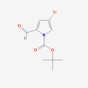 molecular formula C10H12BrNO3 B8248325 tert-Butyl 4-bromo-2-formyl-1H-pyrrole-1-carboxylate 