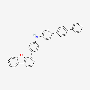 molecular formula C36H25NO B8248734 N-(4-dibenzofuran-4-ylphenyl)-4-(4-phenylphenyl)aniline 