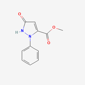 molecular formula C11H10N2O3 B8249069 Methyl 5-oxo-2-phenyl-2,5-dihydro-1H-pyrazole-3-carboxylate 