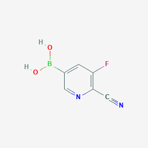molecular formula C6H4BFN2O2 B8249079 (6-Cyano-5-fluoropyridin-3-yl)boronic acid 