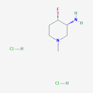 molecular formula C6H15Cl2FN2 B8249296 (3R,4S)-4-fluoro-1-methyl-piperidin-3-amine;dihydrochloride 