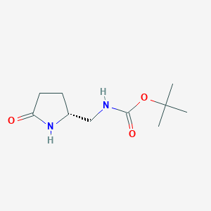 molecular formula C10H18N2O3 B8249317 tert-butyl N-{[(2R)-5-oxopyrrolidin-2-yl]methyl}carbamate 