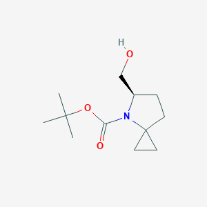 molecular formula C12H21NO3 B8249337 tert-butyl (5R)-5-(hydroxymethyl)-4-azaspiro[2.4]heptane-4-carboxylate 