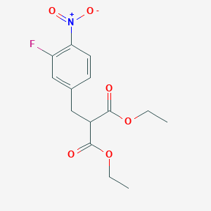 molecular formula C14H16FNO6 B8249491 Diethyl 2-[(3-fluoro-4-nitrophenyl)methyl]propanedioate 