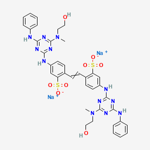 molecular formula C38H38N12Na2O8S2 B8249547 Disodium 4,4'-bis-(2-sulfostyryl)biphenyl 