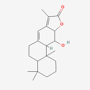 molecular formula C20H28O3 B8249558 11-hydroxy-4,4,8,11b-tetramethyl-2,3,4a,5,6,10a,11,11a-octahydro-1H-naphtho[2,1-f][1]benzofuran-9-one 
