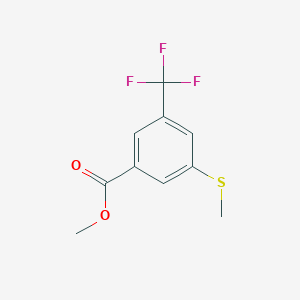 molecular formula C10H9F3O2S B8249711 Benzoic acid, 3-(methylthio)-5-(trifluoromethyl)-, methyl ester 