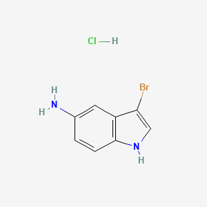 molecular formula C8H8BrClN2 B8250047 3-Bromo-1H-indol-5-amine hydrochloride 