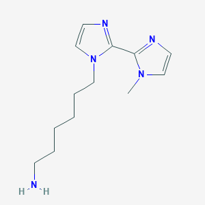 molecular formula C13H21N5 B8250076 6-(1'-Methyl-1H,1'H-[2,2'-biimidazol]-1-yl)hexan-1-amine 