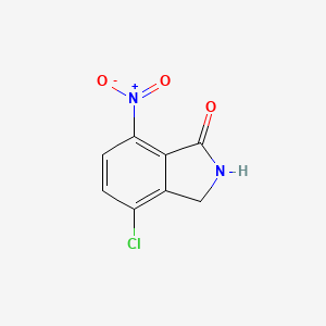 molecular formula C8H5ClN2O3 B8250307 4-Chloro-7-nitroisoindolin-1-one 